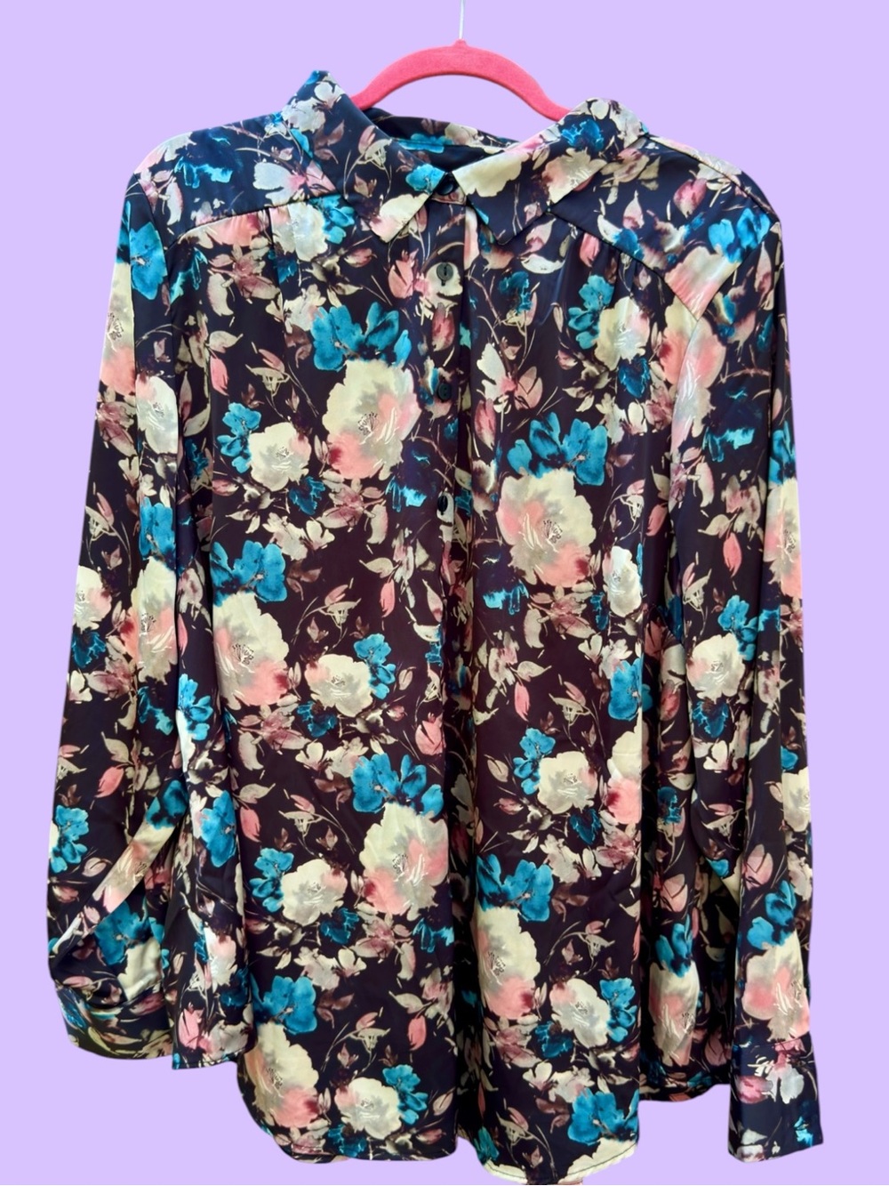 Torrid Satin Long Sleeve Blouse